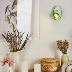 Hofstein Cabri Wandleuchte LED Chrom, Grün, Weiß, 1-flammig 20 Hofstein Cabri Wandleuchte LED Chrom, Grün, Weiß, 1-flammig -Wandleuchten Verkauf cabri wandleuchte h3561164 8