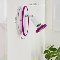 Hofstein Cabri Wandleuchte LED Chrom, Weiß, Lila, 1-flammig -Wandleuchten Verkauf cabri wandleuchte h3561188 3