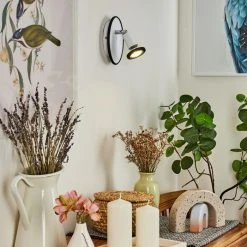 Hofstein Cabri Wandleuchte LED Chrom, Schwarz, Weiß, 1-flammig -Wandleuchten Verkauf cabri wandleuchte h3561201 8