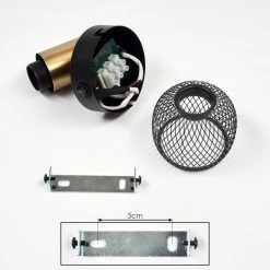 Hofstein Cairns Wandleuchte Schwarz, Altmessing, 1-flammig -Wandleuchten Verkauf cairns wandleuchte h3408414 4