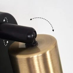 Hofstein Cairns Wandleuchte Schwarz, Altmessing, 1-flammig -Wandleuchten Verkauf cairns wandleuchte h3408414 5