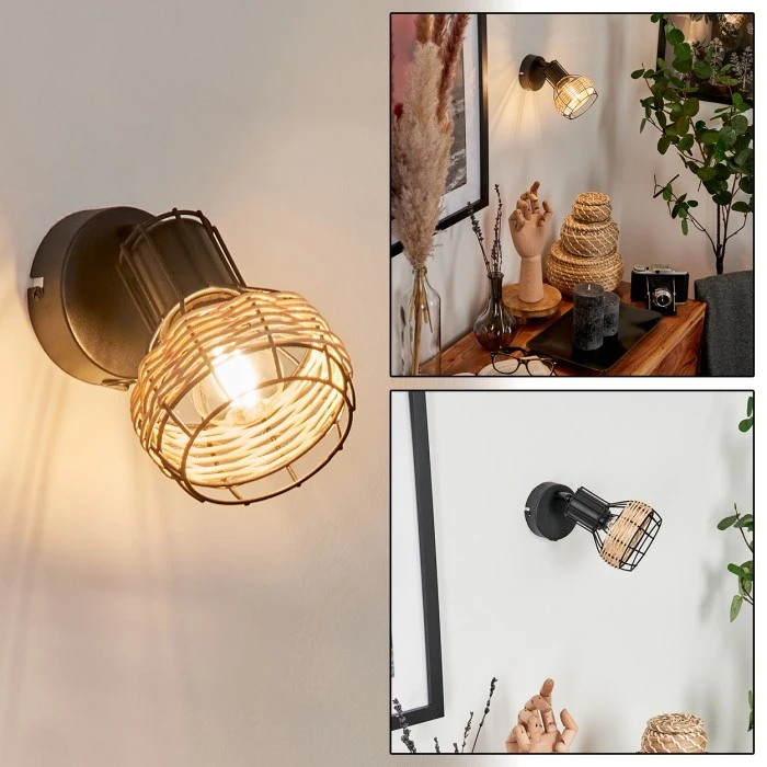 Hofstein Calamar Wandleuchte Schwarz, 1-flammig 1 Hofstein Calamar Wandleuchte Schwarz, 1-flammig