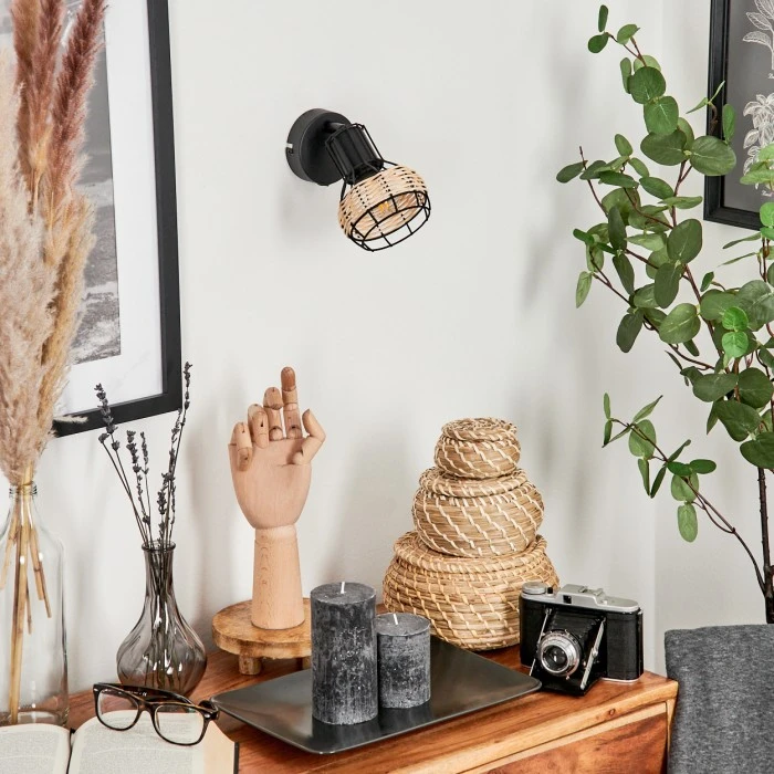 Hofstein Calamar Wandleuchte Schwarz, 1-flammig 2 Hofstein Calamar Wandleuchte Schwarz, 1-flammig - Image 2