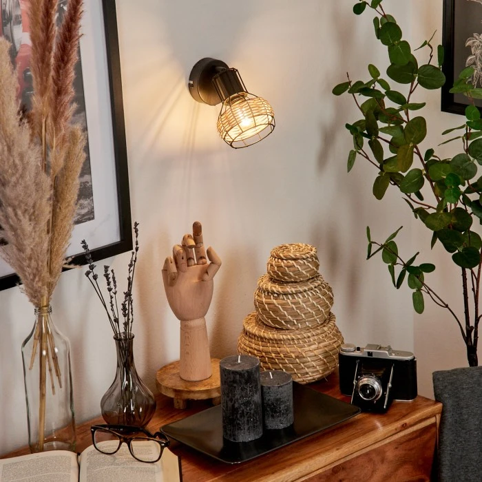 Hofstein Calamar Wandleuchte Schwarz, 1-flammig 9 Hofstein Calamar Wandleuchte Schwarz, 1-flammig - Image 9