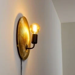 Hofstein Calcasieu Wandleuchte Schwarz-Gold, 1-flammig 31 Hofstein Calcasieu Wandleuchte Schwarz-Gold, 1-flammig -Wandleuchten Verkauf calcasieu wandleuchte h3316450 12