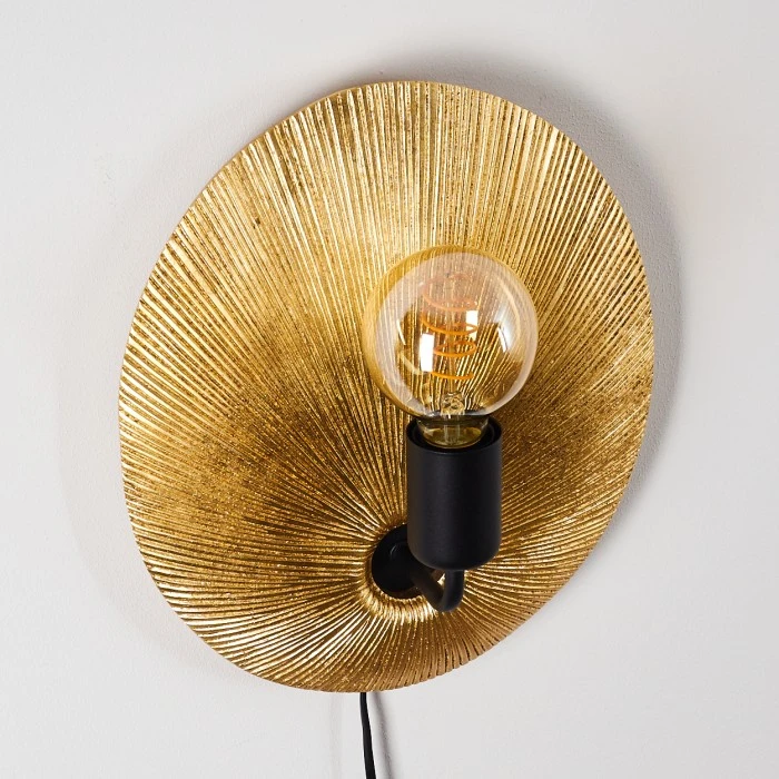 Hofstein Calcasieu Wandleuchte Schwarz-Gold, 1-flammig 9 Hofstein Calcasieu Wandleuchte Schwarz-Gold, 1-flammig - Image 9