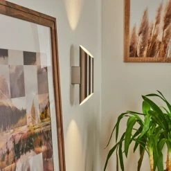 Hofstein Cann Wandleuchte LED Nickel-Matt, 2-flammig -Wandleuchten Verkauf cann wandleuchte h3556412 12