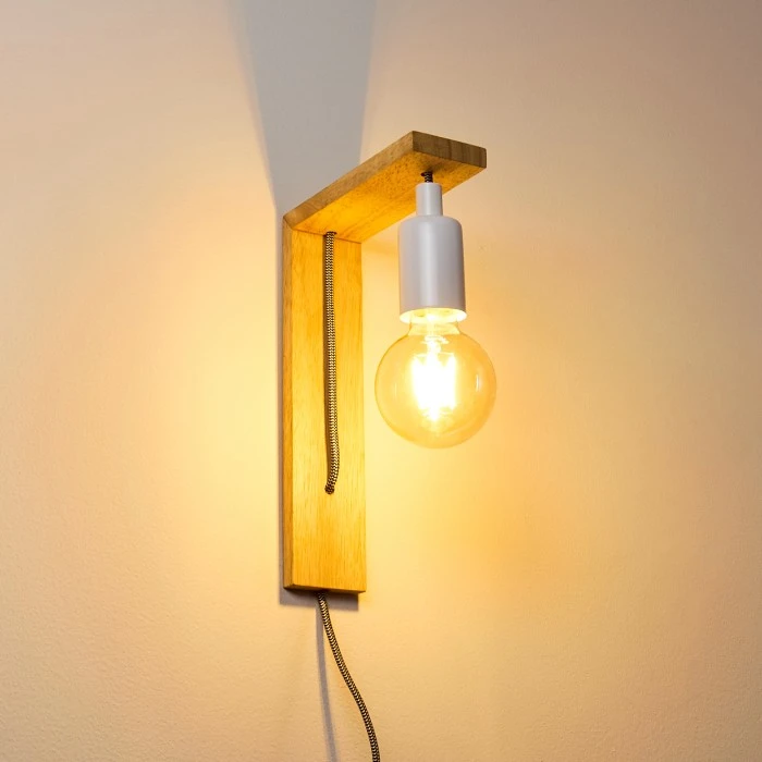 Hofstein Canoe Wandleuchte Holz hell, 1-flammig 3 Hofstein Canoe Wandleuchte Holz hell, 1-flammig - Image 3