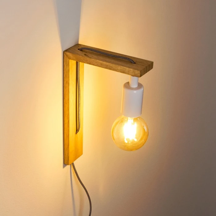 Hofstein Canoe Wandleuchte Holz hell, 1-flammig 4 Hofstein Canoe Wandleuchte Holz hell, 1-flammig - Image 4