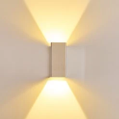 Hofstein Castel Wandleuchte LED Chrom, 1-flammig -Wandleuchten Verkauf castel wandleuchte h164816 15