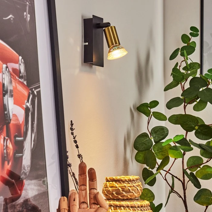 Hofstein Castillo Wandleuchte Schwarz, 1-flammig 7 Hofstein Castillo Wandleuchte Schwarz, 1-flammig - Image 7