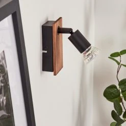 Hofstein Castillo Wandleuchte Schwarz, Naturfarben, 1-flammig -Wandleuchten Verkauf castillo wandleuchte h3613276 9