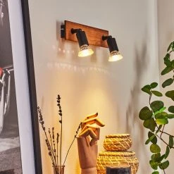 Hofstein Castillo Wandleuchte Schwarz, Naturfarben, 2-flammig -Wandleuchten Verkauf castillo wandleuchte h3613337 6