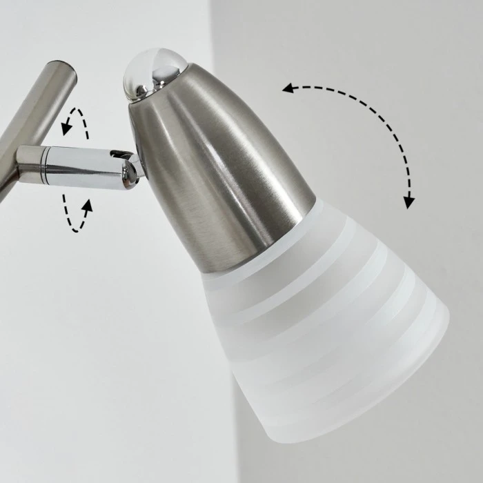 Hofstein Chapod Wandleuchte Nickel-Matt, 2-flammig 6 Hofstein Chapod Wandleuchte Nickel-Matt, 2-flammig - Image 6