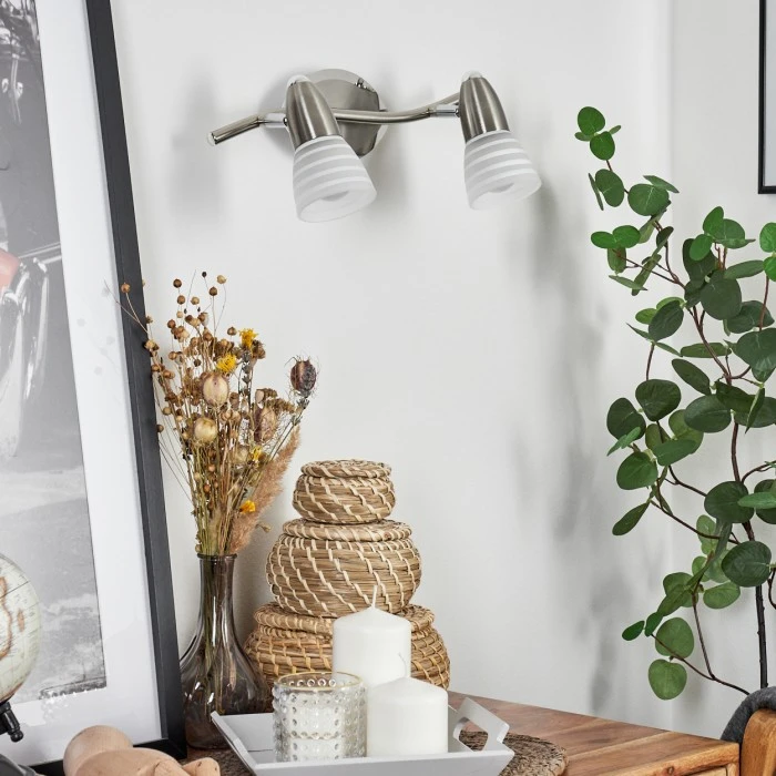 Hofstein Chapod Wandleuchte Nickel-Matt, 2-flammig 10 Hofstein Chapod Wandleuchte Nickel-Matt, 2-flammig - Image 10