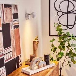 Hofstein Chennai Wandleuchte Chrom, Weiß, 1-flammig -Wandleuchten Verkauf chennai wandleuchte h3451366 10