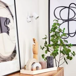 Hofstein Chennai Wandleuchte Chrom, Weiß, 1-flammig -Wandleuchten Verkauf chennai wandleuchte h3451366 11