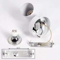 Hofstein Chennai Wandleuchte Chrom, Weiß, 1-flammig -Wandleuchten Verkauf chennai wandleuchte h3451366 4