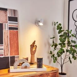 Hofstein Chennai Wandleuchte Chrom, Weiß, 1-flammig -Wandleuchten Verkauf chennai wandleuchte h3451366 6