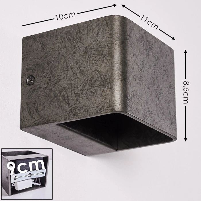 Hofstein Chuitna Wandleuchte LED Nickel-Matt, 1-flammig 2 Hofstein Chuitna Wandleuchte LED Nickel-Matt, 1-flammig - Image 2