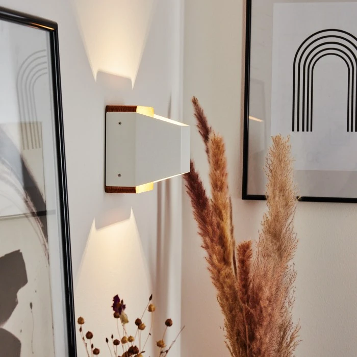 Hofstein Clarens Wandleuchte LED Braun, Weiß, 1-flammig 7 Hofstein Clarens Wandleuchte LED Braun, Weiß, 1-flammig - Image 7