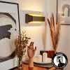 Hofstein Clarens Wandleuchte LED Grau, Braun, 1-flammig