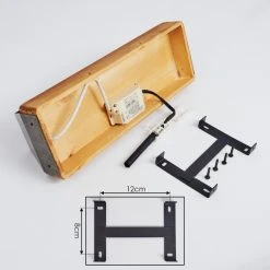 Hofstein Clarens Wandleuchte LED Grau, Braun, 1-flammig -Wandleuchten Verkauf clarens wandleuchte h3447406 4