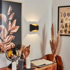 Hofstein Clarens Wandleuchte LED Schwarz, Naturfarben, 1-flammig -Wandleuchten Verkauf clarens wandleuchte h3562918 8