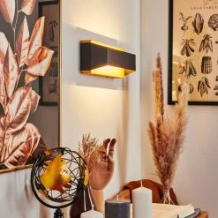 Hofstein Clarens Wandleuchte LED Schwarz, Naturfarben, 1-flammig 22 Hofstein Clarens Wandleuchte LED Schwarz, Naturfarben, 1-flammig -Wandleuchten Verkauf clarens wandleuchte h3562932 10