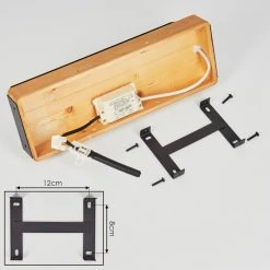 Hofstein Clarens Wandleuchte LED Schwarz, Naturfarben, 1-flammig 16 Hofstein Clarens Wandleuchte LED Schwarz, Naturfarben, 1-flammig -Wandleuchten Verkauf clarens wandleuchte h3562932 4