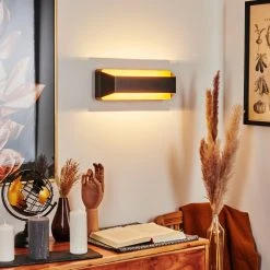 Hofstein Clarens Wandleuchte LED Schwarz, Naturfarben, 1-flammig 18 Hofstein Clarens Wandleuchte LED Schwarz, Naturfarben, 1-flammig -Wandleuchten Verkauf clarens wandleuchte h3562932 6