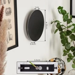 Hofstein Comallo Wandleuchte LED Schwarz, Weiß, 1-flammig 15 Hofstein Comallo Wandleuchte LED Schwarz, Weiß, 1-flammig -Wandleuchten Verkauf comallo wandleuchte h3570135 3