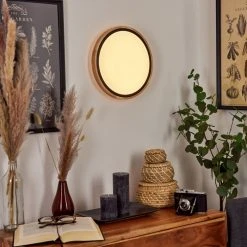 Hofstein Corinto Wandleuchte LED Schwarz, Naturfarben, 1-flammig -Wandleuchten Verkauf corinto wandleuchte h3459454 8