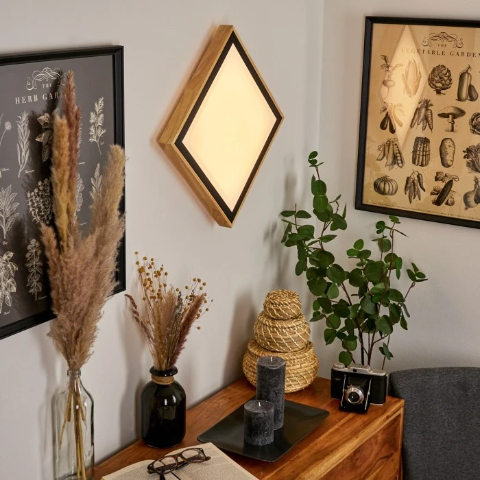 Hofstein Corinto Wandleuchte LED Schwarz, Naturfarben, 1-flammig 11 Hofstein Corinto Wandleuchte LED Schwarz, Naturfarben, 1-flammig - Image 11