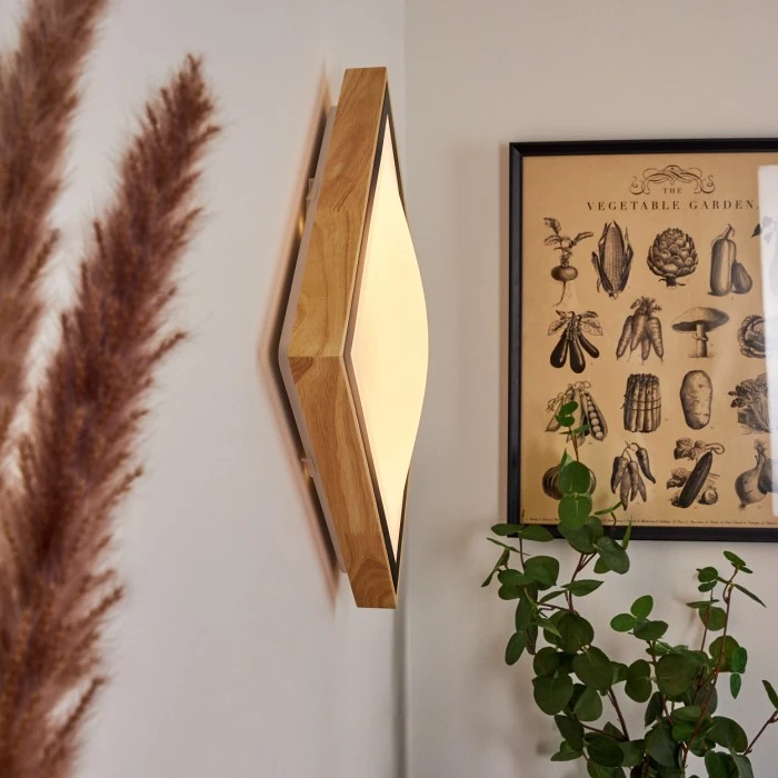 Hofstein Corinto Wandleuchte LED Schwarz, Naturfarben, 1-flammig 9 Hofstein Corinto Wandleuchte LED Schwarz, Naturfarben, 1-flammig - Image 9