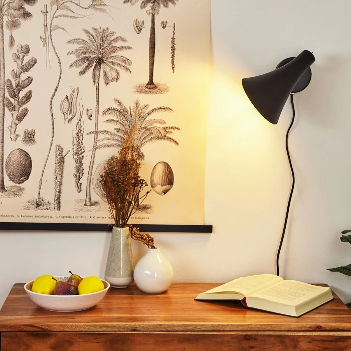 Hofstein Corralcay Wandleuchte Chrom, Schwarz, 1-flammig 7 Hofstein Corralcay Wandleuchte Chrom, Schwarz, 1-flammig - Image 7