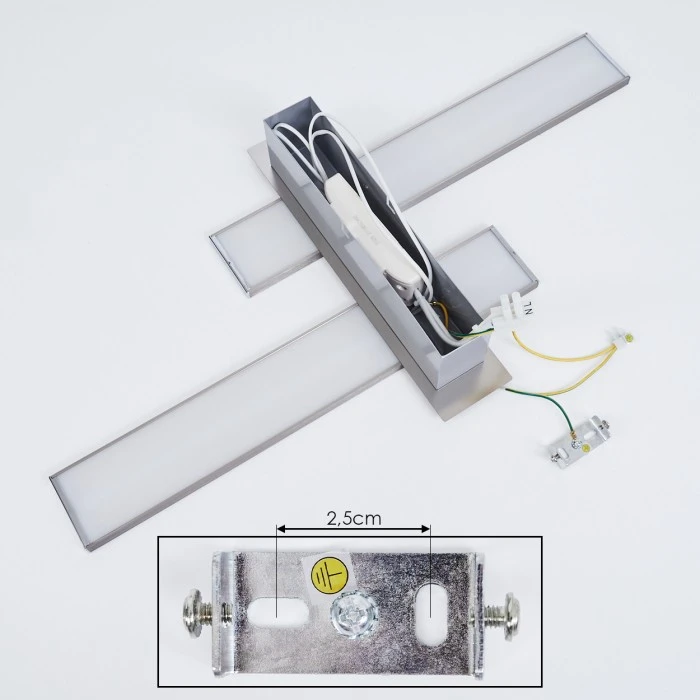 Hofstein Cuchara Wandleuchte LED Nickel-Matt, 2-flammig 5 Hofstein Cuchara Wandleuchte LED Nickel-Matt, 2-flammig - Image 5