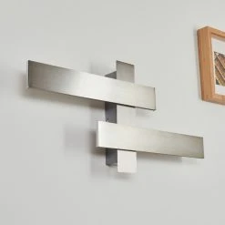 Hofstein Cuchara Wandleuchte LED Nickel-Matt, 2-flammig 19 Hofstein Cuchara Wandleuchte LED Nickel-Matt, 2-flammig -Wandleuchten Verkauf cuchara wandleuchte h3425909 7