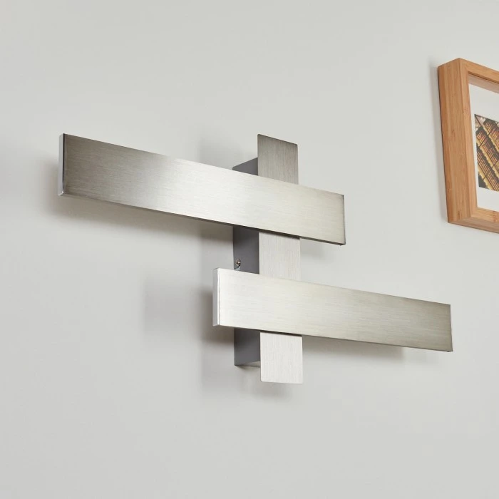 Hofstein Cuchara Wandleuchte LED Nickel-Matt, 2-flammig 8 Hofstein Cuchara Wandleuchte LED Nickel-Matt, 2-flammig - Image 8