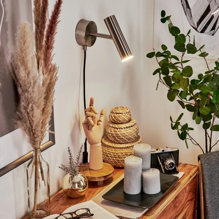 Hofstein Dalheim Wandleuchte LED Nickel-Matt, 1-flammig 11 Hofstein Dalheim Wandleuchte LED Nickel-Matt, 1-flammig - Image 11