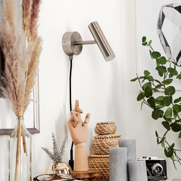 Hofstein Dalheim Wandleuchte LED Nickel-Matt, 1-flammig 12 Hofstein Dalheim Wandleuchte LED Nickel-Matt, 1-flammig - Image 12