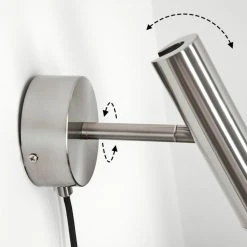 Hofstein Dalheim Wandleuchte LED Nickel-Matt, 1-flammig 17 Hofstein Dalheim Wandleuchte LED Nickel-Matt, 1-flammig -Wandleuchten Verkauf dalheim wandleuchte h3580356 5