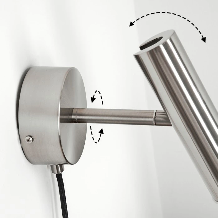 Hofstein Dalheim Wandleuchte LED Nickel-Matt, 1-flammig 6 Hofstein Dalheim Wandleuchte LED Nickel-Matt, 1-flammig - Image 6