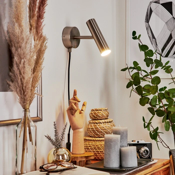 Hofstein Dalheim Wandleuchte LED Nickel-Matt, 1-flammig 9 Hofstein Dalheim Wandleuchte LED Nickel-Matt, 1-flammig - Image 9