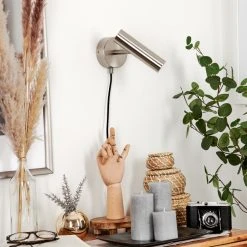 Hofstein Dalheim Wandleuchte LED Nickel-Matt, 1-flammig 21 Hofstein Dalheim Wandleuchte LED Nickel-Matt, 1-flammig -Wandleuchten Verkauf dalheim wandleuchte h3580356 9