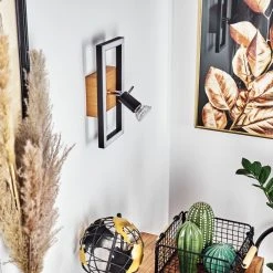 Hofstein Deadwood Wandleuchte LED Chrom, Braun, Holzoptik, 2-flammig -Wandleuchten Verkauf deadwood wandleuchte h3542606 10