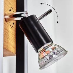 Hofstein Deadwood Wandleuchte LED Chrom, Braun, Holzoptik, 2-flammig -Wandleuchten Verkauf deadwood wandleuchte h3542606 2