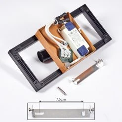 Hofstein Deadwood Wandleuchte LED Chrom, Braun, Holzoptik, 2-flammig -Wandleuchten Verkauf deadwood wandleuchte h3542606 4