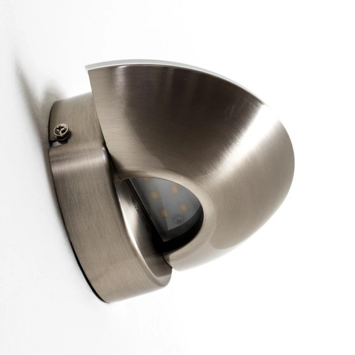 Hofstein Dominical Wandleuchte LED Nickel-Matt, 2-flammig 4 Hofstein Dominical Wandleuchte LED Nickel-Matt, 2-flammig - Image 4