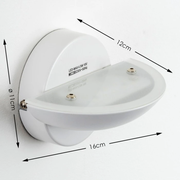 Hofstein Dominical Wandleuchte LED Weiß, 2-flammig 3 Hofstein Dominical Wandleuchte LED Weiß, 2-flammig - Image 3